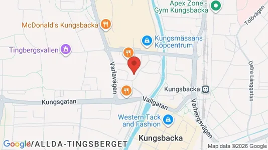 Kontorslokaler att hyra i Kungsbacka - kort over placeringen