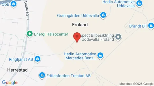 Lagerlokaler att hyra i Uddevalla - kort over placeringen