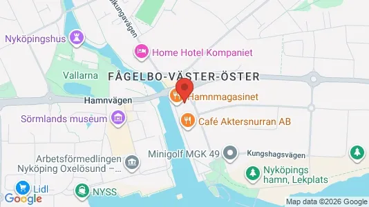 Kontorslokaler att hyra i Nyköping - kort over placeringen