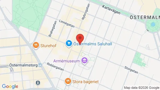 Kontorslokaler att hyra i Östermalm - kort over placeringen