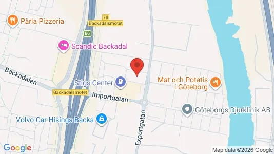 Kontorslokaler att hyra i Göteborg Östra - kort over placeringen