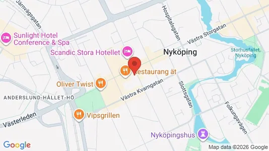 Kontorslokaler att hyra i Nyköping - kort over placeringen