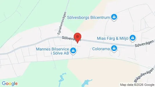 Affärslokaler att hyra i Sölvesborg - kort over placeringen
