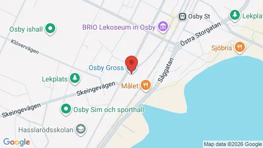 Affärslokaler att hyra i Osby - kort over placeringen