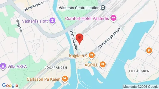 Kontorslokaler att hyra i Västerås - kort over placeringen