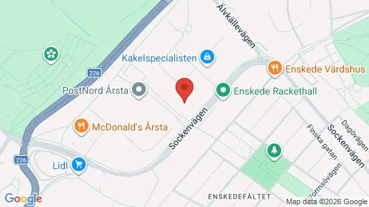 Kontorslokaler att hyra i Hammarbyhamnen - kort over placeringen