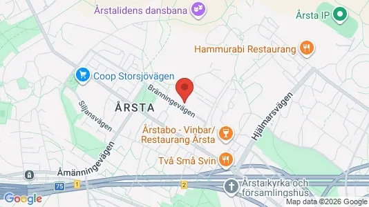 Kontorslokaler att hyra i Hammarbyhamnen - kort over placeringen