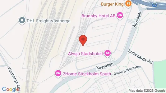 Kontorslokaler att hyra i Hammarbyhamnen - kort over placeringen