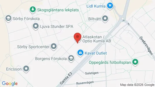 Affärslokaler att hyra i Kumla - kort over placeringen