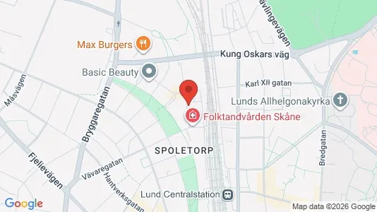 Kontorslokaler att hyra i Lund - kort over placeringen