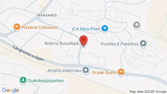 Industrilokaler att hyra i Borås - kort over placeringen