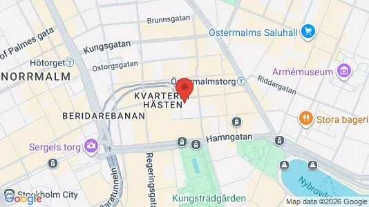 Kontorslokaler att hyra i Stockholm Innerstad - kort over placeringen