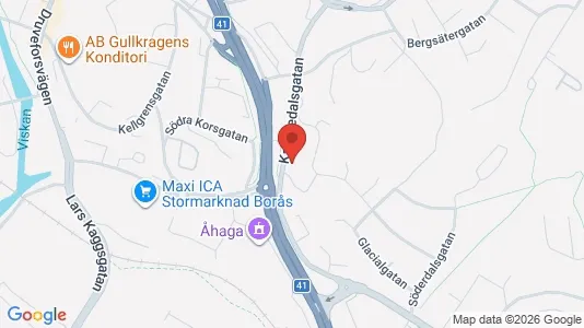 Kontorslokaler att hyra i Borås - kort over placeringen
