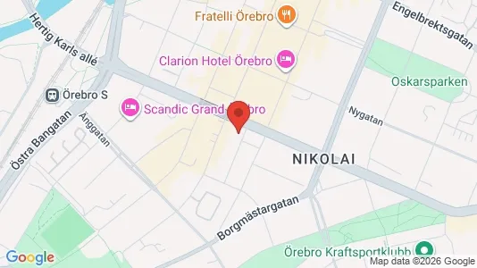 Kontorslokaler att hyra i Örebro - kort over placeringen