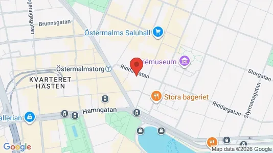 Kontorslokaler att hyra i Östermalm - kort over placeringen