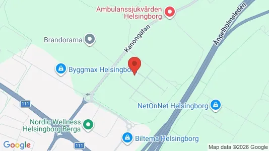 Affärslokaler att hyra i Helsingborg - kort over placeringen