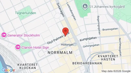 Kontorslokaler att hyra i Stockholm Innerstad - kort over placeringen