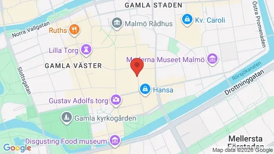 Kontorslokaler att hyra i Malmö Centrum - kort over placeringen