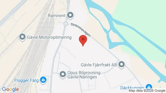 Affärslokaler att hyra i Gävle - kort over placeringen