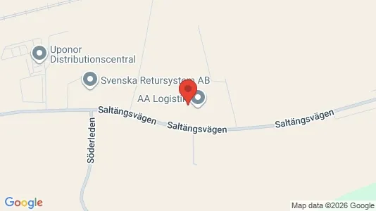 Lagerlokaler att hyra i Västerås - kort over placeringen