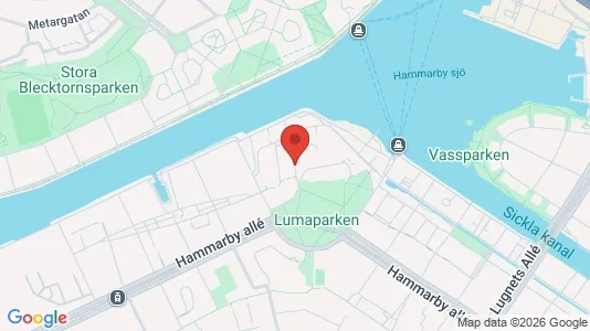 Kontorslokaler att hyra i Hammarbyhamnen - kort over placeringen