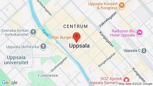 Industrilokaler att hyra i Uppsala - kort over placeringen