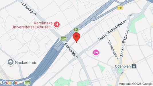 Affärslokaler att hyra i Vasastan - kort over placeringen