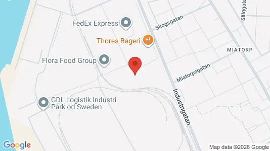 Kontorslokaler att hyra i Helsingborg - kort over placeringen