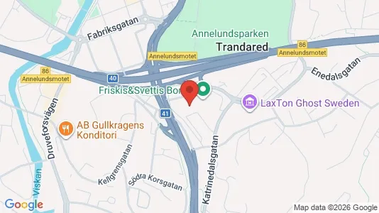 Affärslokaler att hyra i Borås - kort over placeringen