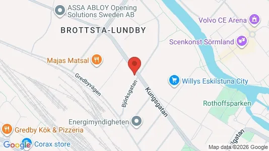 Industrilokaler att hyra i Eskilstuna - kort over placeringen