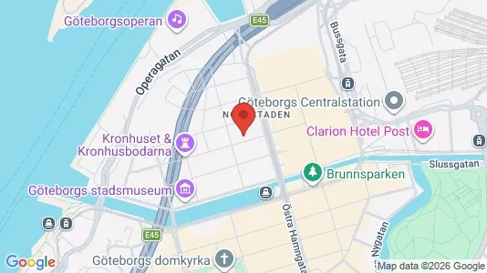 Kontorslokaler att hyra i Göteborg Centrum - kort over placeringen