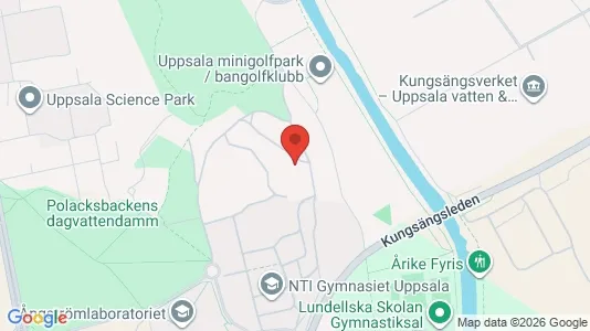 Kontorslokaler att hyra i Uppsala - kort over placeringen