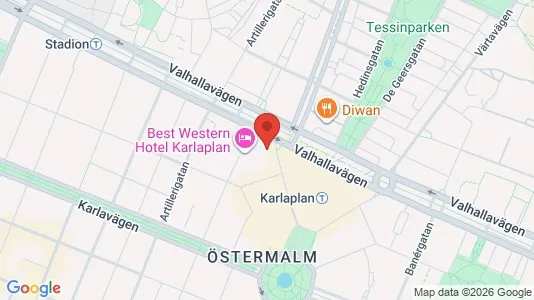 Coworking spaces att hyra i Östermalm - kort over placeringen