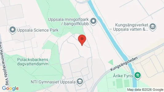 Kontorslokaler att hyra i Uppsala - kort over placeringen