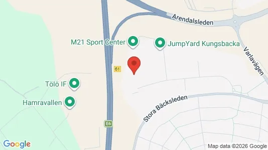 Lagerlokaler att hyra i Kungsbacka - kort over placeringen