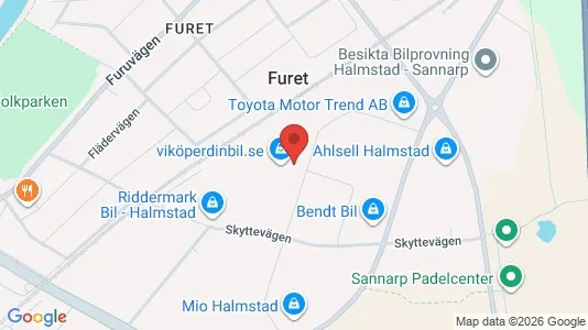 Industrilokaler att hyra i Halmstad - kort over placeringen