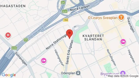 Kontorslokaler att hyra i Vasastan - kort over placeringen