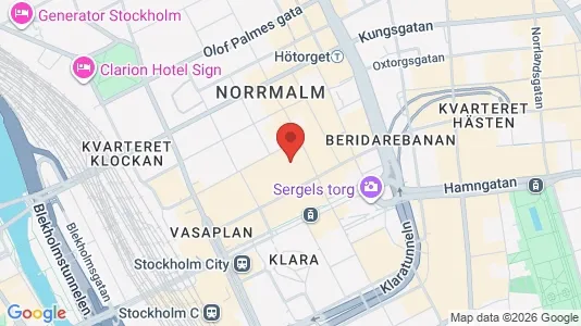 Kontorslokaler att hyra i Stockholm Innerstad - kort over placeringen