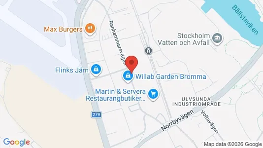 Industrilokaler att hyra i Västerort - kort over placeringen