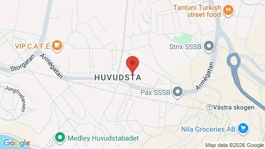 Kontorslokaler att hyra i Solna - kort over placeringen