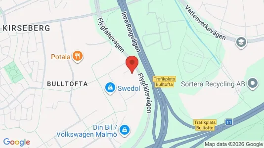 Industrilokaler att hyra i Malmö Centrum - kort over placeringen