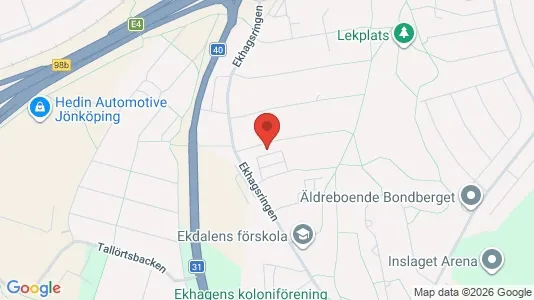 Affärslokaler att hyra i Jönköping - kort over placeringen