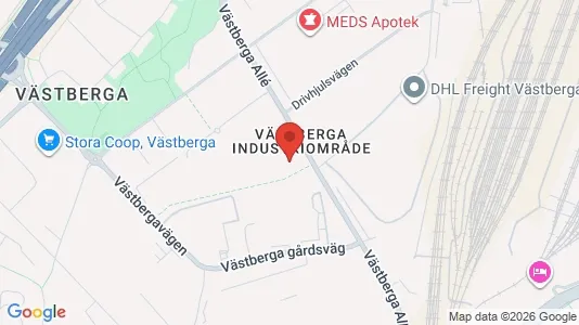 Industrilokaler att hyra i Söderort - kort over placeringen