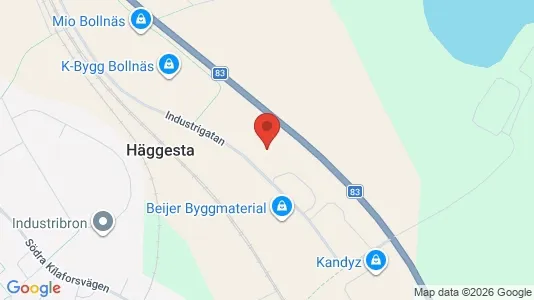 Lagerlokaler att hyra i Bollnäs - kort over placeringen