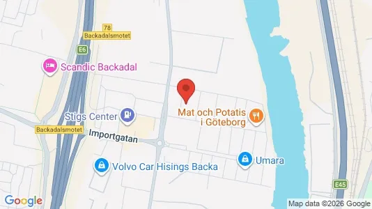 Kontorslokaler att hyra i Göteborg Östra - kort over placeringen