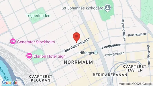 Affärslokaler till försäljning i Stockholm Innerstad - kort over placeringen