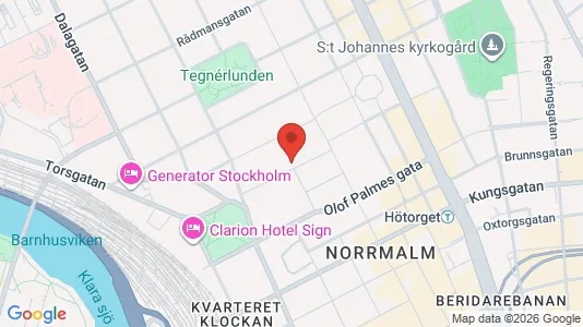 Kontorslokaler att hyra i Stockholm Innerstad - kort over placeringen