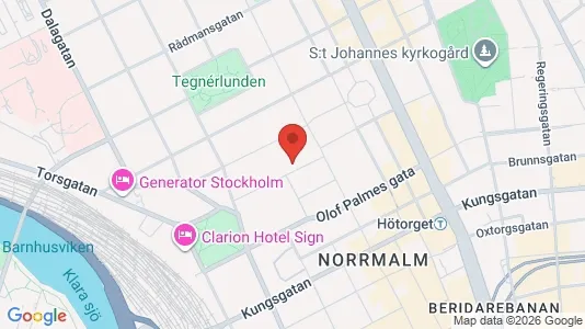 Kontorslokaler att hyra i Stockholm Innerstad - kort over placeringen