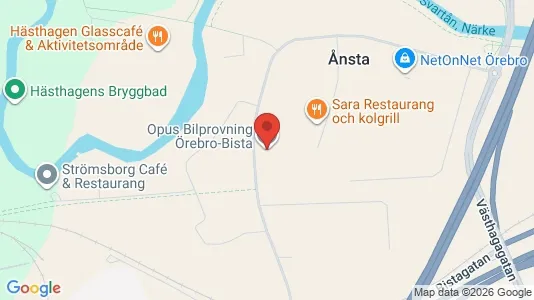 Industrilokaler att hyra i Örebro - kort over placeringen