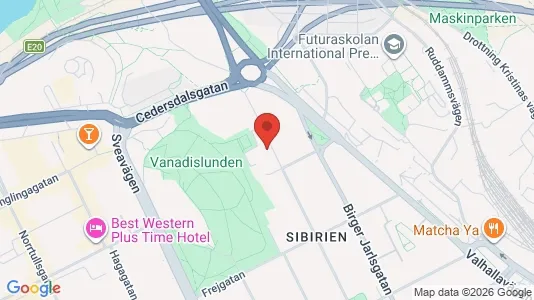 Kontorslokaler att hyra i Vasastan - kort over placeringen